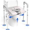 Agrish Sedile WC Rialzato con Braccioli