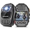 CAMMHD 1440P 128GB Body Cam 3500mAh 10-12 ore Registrazione video Visione notturna a infrarossi Bodycam con 2 clip ruotabili a 360° per la sicurezza della polizia