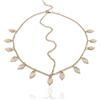 WJRQD Catena per Capelli con Foglie Dorate - Accessorio Boho Vintage per Festival, Matrimoni, e Occasioni Speciali. Gioiello da Indossare per Donne e Ragazze.