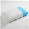 cuscini fiber - 1 Cuscino Memory Foam Forato Traspirante e Fresco Alto 13cm, Cuscini Letto Matrimoniale con Fodera Silver Sicura per la Pelle, Guanciale Letto Antiacaro Anallergico Made in Italy