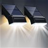 Giliwosy Lampada Solare da Esterno, 90° Regolabile Faro LED Esterno con Sensore di Movimento e Luce Notturna, IP65 Impermeabile Luce Solare per Decorazione Giardino, Parete, Garage (2 Pezzi)