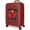 Disney Joumma Marvel Ironman Valigia media rossa 48x65x27 cm rigida 3,5 kg chiusura TSA integrata ABS 3,5 kg 72L espandibile
