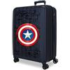 Disney Joumma Marvel Captain America Valigia media blu 48x65x27 cm rigida 3,5 kg chiusura TSA integrata ABS 3,5 kg 72L espandibile