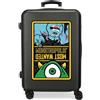 Disney Joumma Disney Monsters - Valigia media nera, 46 x 65 x 23 cm, rigida in ABS, chiusura a combinazione laterale, 56 l, 3,1 kg, 4 ruote doppie, estensibile