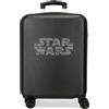 Star Wars Logo, Maleta Cabina, Rigido Lucchetto TSA Integrato 38.4L 2.82 kg, 4 Doppie Ruote, Nero (Logo)