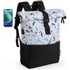 MoFut Zaino da donna grande per la scuola, molti scomparti con scomparto per laptop da 15,6, unisex, impermeabile, casual, per scuola, tempo libero, università, lavoro, escursionismo., St-w, L