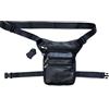 HCZ Marsupio laterale in vera pelle da uomo,colore nero, Nero , M, Borse da viaggio