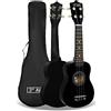 3rd Avenue Ukulele Soprano 21 Pollici con Borsa, Nero | 4 corde in nylon e meccaniche precise che tengono l'accordatura. Ukulele leggero per scuola e casa