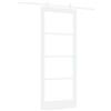 vidaXL Porta scorrevole 83 x 202 cm Legno massello di pino e vetro | Elegante e stiloso per le case di oggi, Tutto il necessario per una installazione facile,