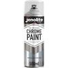 JENOLITE Vernice Spray Cromata Liscia | 500ml | Finitura Cromata | Multisuperficie - Metallo, Legno, Plastica, Ceramica | Adatto per interni ed esterni