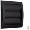 TURvent Griglia di Ventilazione Esterna 100 mm con Alette a Gravità e Rete Antinsetti, Griglia di Scarico per Asciugatrice, Cappa e Ventilazione, Plastica ABS per Parete Esterna, Antracite