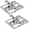 WMLBK 100 clip in WPC in acciaio inox, fissaggio invisibile per pavimenti in WPC, pavimento in legno di bambù (7 - 9 mm) clip di fissaggio (argento, 5 mm × 8 mm (larghezza x altezza)