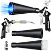 Yieson Pistola di pulizia ad aria compressa in alluminio per compressore, ugello girevole a 360°, 60-160 psi, pistola ad aria compressa versatile per pulire, asciugare e soffiare la polvere per auto