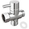 ZEACCT 1 Pezzo Valvola Deviatrice per Doccia a 3 Vie, Valvola Deviatrice Doccia, Valvola Deviatore Rubinetto per Soffione Doccia, Valvola Deviatore, per Soffione a Mano, Soffione Fisso