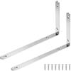 QWORK® 2 Pezzi Staffe per Mensole Pesanti, 300x160mm, Spessore di 4 m, Acciaio Inox