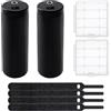 KUOQIY 2 Pezzi 8xAAA 12V Supporto Batteria CC 2.1x5.5 mm Femmina, 12V Custodia per Batterie AAA con Interruttore On/Off, con Custodia Batteria in Plastica, Nero