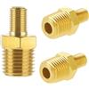 Hariendny Adattatore per pompa ad aria in ottone, 3 pezzi 1/4 NPT in ottone compressore d'aria, compressore d'aria, valvola di riempimento serbatoio per valvola auto, valvola pneumatico, valvola del cerchio