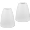 ULDIGI 2 Pezzi Paralume Bianco per Lampada, 42mm in Plastica | Copri Luce per Interni, Misura 11,5x10x10cm, Apertura Centrale 42mm, Ricambio per Parete