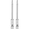 QUARKZMAN 2pz T10 Bit Torx di Sicurezza 1/4 Gambo Esagonale 3 Lungo Acciaio S2 Magnetica Antimanomissione Star Bits Cacciavite Testa Torx con Foro per Rimuovere Viti Fissaggio