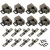 QUARKZMAN 8Pcs Fermoportello A Doppio Rullo Fermo Serratura Hardware Bronzo | Morsetto Chiusura Magnetica, Per Ante Armadi Cucina Guardaroba