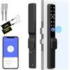 Eseesmart Serratura per porta scorrevole, serratura intelligente con tastiera RFID per impronte digitali Controllo app Bluetooth, codice digitale biometrico elettronico di sicurezza porta del patio