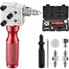 VEVOR Kit di Strumenti per Svasatura, Kit di Utensile per Svasatura Singola e Doppia a 45° dei Tubi in Rame da 4,75 mm e 6,35 mm, con 2 Stampi di Formatura, per Riparazione di Tubi Freni Autoveicoli