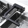 ZPSPZ Rubinetto Tre Vie Sottofinestra, Rubinetto Cucina 3 Vie per Sistemi Osmosi, Girevole a 360° Ottone Miscelatore Cucina Sottofinestra Pieghevole-Nero