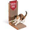 Avilia Tiragraffi per Gatti Adulti a Forma di L, Cartone Ondulato 68 cm | Tiragraffi verticale e orizzontale con pallina, giochi gatto, graffiatoio salvaspazio per angolo, struttura MDF 29x42 cm
