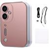 KIMISS Videocamera Musicale 4K, Fotocamera CCD 64MP con Schermo Touch 3 Pollici e Rotazione 180°, Batteria 3600mAh e Connessione OTG, per Selfie e Riproduzione Musicale Visione Film (PINK)