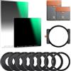 K&F CONCEPT Nano-X Kit Filtro Quadrato ND1000 (10 stops)100mm+Filtro a Lastra Soft GND8 (0,9)150mm+Kit Portafiltro Compatibile Nano-X Porta Filtri per Lente
