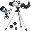 Abaodam Telescopio Astronomico con Treppiede Regolabile, Ingrandimenti 18x/27x/60x/90x, Obiettivo 50mm, Focale 360mm, H6mm/h20mm, per Principianti