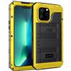 Beeasy Cover per iPhone 13 Pro IP68 Impermeabile Custodia Militare Antiurto Resistente 360° Metallo Armor Protezione Schermo Integrata Rugged Robusta Indistruttibile Subacquea Antipolvere Giallo