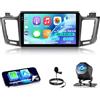 NHOPEEW 4+64G Android Autoradio per Toyota RAV4 2013-2019 con Wireless Carplay e Android Auto - Schermo incell da 10 pollici Supporto WiFi GPS Comandi al volante + Telecamera di retromarcia, Canbus