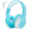 EarFun Cuffie Bambini Cablate con Microfono, Jack 3.5mm, Azzurro
