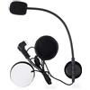 vFound Cuffie auricolari con cavo morbido per microfono tipo C per cuffie interfono per casco da moto BT-S2, BT-S3 (Microfono)