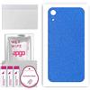 apgo BACK SKIN Film Pellicola protettiva Protezione Posteriore per Apple iPhone XR, skin sticker film foil vinyl Blu pastello opaco