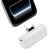 iWALK Caricabatterie portatile da 5500 mAh, power bank a ricarica rapida da 20 W con connettori USB-C e Lightning integrati, mini batteria plug-in per iPhone 17/16/15/14/13/12, telefoni Android e