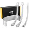 EZDIY-FAB Cavo di Estensione PSU con Manicotto Cavo di Alimentazione PC mod Personalizzato,Nylon Morbido Intrecciato con Kit Pettine 24PIN/8PIN a 6+2PIN/ 8PIN a 4+4PIN-300MM-Tutto Bianco