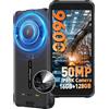 Ulefone Armor RUGKING Rugged Smartphone 2026, 16GB+128GB/SD-2TB AI Smarthone, 5,99, IP68/IP69K, 9600mAh Telefono Indistruttibile, 126dB Altoparlante, Fotocamera AI 50MP, Android 15, 4G Dual SIM, connettore uSmart