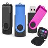 ARETOP Confezione da 10 unità flash girevoli USB 2.0 scheda di memoria (16 GB, nero, blu, rosa.)