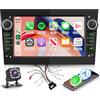 Hodozzy Autoradio per Opel Astra H Corsa D Zafira B Meriva Vivaro Antara con Wireless Carplay Android Auto, Touchscreen da 7 pollici con Bluetooth/RDS FM/GPS/USB/SWC/EQ,Telecamera Posteriore
