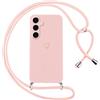 Oelrstfe Cover per Samsung Galaxy A57 5G con Cordino,Custodia Silicone Morbido Sottile con Motivo Cuore e Collana Laccio Tracolla,Antiurto Antigraffio Corda Regolabile Protettiva Case,Bianco