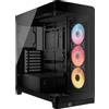 CORSAIR FRAME 4500X RS-R ARGB Case Mid-Tower per PC con Vetro Panoramico - Sistema di Montaggio InfiniRail, Adatto a Due Radiatori da 360 mm, GPU Anti-Sag, Include 3 Ventole RS120R - Nero