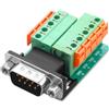 QIANRENON Connettore rapido DB9, adattatore senza saldatura, connettore RS232 DB9 maschio a 9 pin, connettore seriale senza viti D-SUB 9 pin, modulo cavo crimpare frontale, dado M6, per riparazione