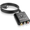 Lizoak Adattatore RCA a HDMI 1080P AV a HDMI con commutazione 16:9/4:3, convertitore composito CVBS RCA video audio con cavo HDMI per Wii PS1 PS2 N64 Xbox VHS DVD VCR PAL NTSC