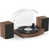 Retrolife Giradischi con Doppi Altoparlanti Stereo Cartuccia AT-3600L, Marrone