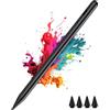 Luntak Penna per Apple iPad 2018-2026 con ricarica rapida/rejeczione del palmo e sensibilità di inclinazione, per iPad A16 11/10/9/8/7/6, Pro M5/M4/12,9/11, Air M4/M3/M2/5/4/3, Mini 6/5, nero