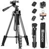 Nineigh Treppiede Fotocamera e Smartphone, 190cm Cavalletto Fotografico | Rotazione 360° Colonna Centrale, Treppiede Smartphone in Alluminio Leggero con Telecomando per iPhone Samsung Huawei Camera