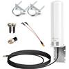 Nelawya Antenna 4G LTE ad alto guadagno 10-12dBi Antenna esterna a lungo raggio con spina SMA/adattatore doppio connettore TS9 Antenna esterna per Huawei ZTE 4G LTE Hotspot Router Modem Netgear