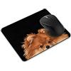 WIRESTER Tappetino per mouse rettangolare, antiscivolo, motivo: cane pomerania, tazza da tè rossa, per casa, ufficio e scrivania da gioco